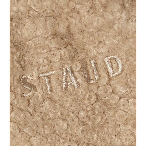 STAUD Rabbit Fleece Wide-leg Track Pants in Neutral Tan Size Medium - Picture 5 of 7